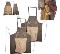 Chef's Prank Apron, Works Apron for Prank Adult Hilarious Creative Prank Aprons,Grembiule da chef umoristico da uomo, grembiuli da cucina fantasia sorpresa Hiding in the Pocket Funny Gifts, 2 pezzi