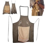 Chef's Prank Apron, Works Apron for Prank Adult Hilarious Creative Prank Aprons,Grembiule da chef umoristico da uomo, grembiuli da cucina fantasia sorpresa Hiding in the Pocket Funny Gifts, 1 pezzo