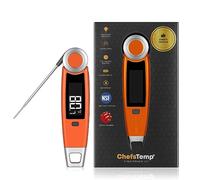 ChefsTemp Finaltouch X10 - Termometro digitale professionale per carne, lettura istantanea, 1 secondo, per cucina, cucina, barbecue, affumicatore, caramelle, birra casalinga e olio