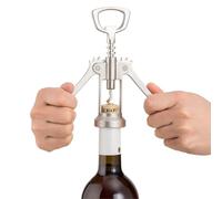CHEFZOCO Cavatappi Multifunzione Apribottiglie per Vino e Birra Apribottiglie in metallo Design Ergonomico Apribottiglie a farfalla a spina di pesce rinforzato, Uso domestico e professionale in lega
