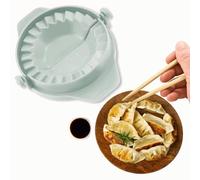 CHEFZOCO Gyozas - Stampo per gnocchi e gnocchi e grovigli, sigillante e pressa per tortini, verde, plastica, 10 cm