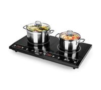 Chefzone Piano Cottura a Induzione Doppio 3400 W 270° Timer Incasso nero
