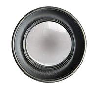 CHEHOMA Piccolo specchio convesso nero e cornice oro anticato, specchio da parete per soggiorno, bagno, corridoio o guardaroba, specchio da strega, accessorio decorativo per interni di alta qualità