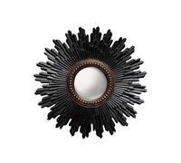 chehoma Specchio Convesso decorativo specchio da strega sole nero 34 cm, cornice in resina, lavorazione di qualità