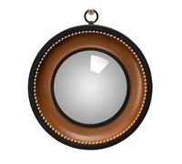 Chehoma Specchio convesso tassello, bordo marrone, 19 cm