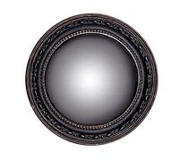 CHEHOMA Specchio rotondo strega convesso, 13 cm di diametro, Anticato, Eclettico, Bronzo, A parete, Soggiorno, Specchio deformante curvo