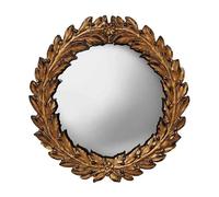 chehoma Specchio Strega Convesso Cesare Decorativo, Cornice Arabesca Vegetale Dorato, 19 cm
