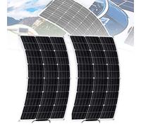 CHEIRSS 400w/800w Pannello Solare 18v Etfe Sistema Solare Flessibile Kit Pannello Solare Completo RV Batteria per Auto Caricatore Solare per Auto Camper Barca Caravan Casa sul Tetto,800W