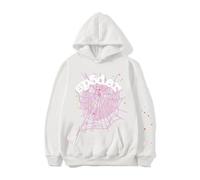 CheJooe Felpa da donna con cappuccio Y2k Stampa Lettera Oversize Felpa a maniche lunghe da uomo Casual Baggy Pullover HoodiesTops Coppie Autunno Felpe Cappotti Abbinati Vestiti Streetwear, 01-bianco,