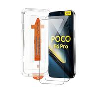 chejuza vetro temperato per Xiaomi Poco F6 pro [2 Pezzi],Installazione Rapida, Copertura Completa, Senza Bolle, Durezza 9H Vetro,Alta Definizione Protezione Pellicola Salvaschermo