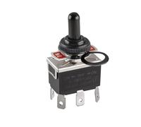 Chelhead Interruttore a levetta in metallo ON/OFF/ON 1 mini interruttore a levetta a 3 posizioni, 15A, 250V AC, con cappuccio impermeabile, per auto, casa