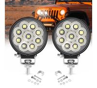 Chelhead Rotondo Faro LED Lavoro 36W 9-36V LED Faretto a lungo raggio per Motociclo Jeep, SUV, Camion, Wrangler, Barca, Trattore Regolabile Design