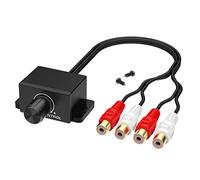 Chelink Amplificatore universale audio RCA, con manopola di controllo del livello di guadagno e del volume, per auto, moto, altoparlanti, impianti domestici
