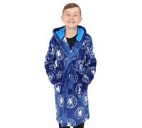 Chelsea Accappatoio ufficiale F.C., in pile, con cappuccio, per bambini, Blu, 11-12 Years