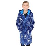 Chelsea Accappatoio ufficiale F.C., in pile, con cappuccio, per bambini, Blu, 7-8 Years
