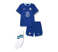 Chelsea F.C. Stagione 2022/23 Prima Divisa Ufficiale, Game-Kit Unisex - Bambini, Rush Blue/Chlorine Blue/White, XL