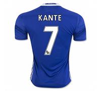Chelsea FC 2016 2017 7 Ngolo Kante casa calcio maglia in blu, Uomo, Blue, S