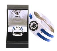Chelsea FC Acciaio Inox Colore Righe Fedina IN Confezione Regalo CFC