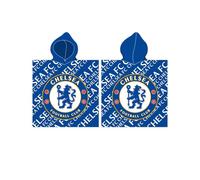 Chelsea FC Poncho Asciugamano Cappuccio Spiaggia Tempo Football Blu Accappatoio