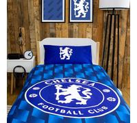 Chelsea FC Geometrico Singolo Copripiumino E Federa Ufficiale Club Crest