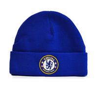 Chelsea FC Royal Blue lavorato a maglia, cappello invernale da calcio, Blu reale