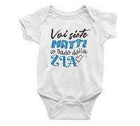 CHEMAGLIETTE! Body Neonato Bimbo Bimba Con Stampa Divertente Mamma Papà Zia Zio Nonno Nonna Idea Regalo MattiZia, 9-12 Mesi