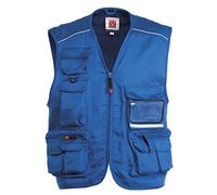 CHEMAGLIETTE! Giacca da Lavoro Smanicato Gilet Estivo con Composizione Multitasche Pocket, Colore: Royal, Taglia: M