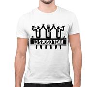 CHEMAGLIETTE! Maglietta Divertente Uomo - T-Shirt Divertenti con Stampa Spiritosa e Simpatica - Regalo Originale, Maglia con Scritte Ironiche - Addio al Celibato - Sposo Team, Bianco, S