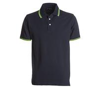 CHEMAGLIETTE! Polo Uomo Manica Corta Tre Bottoni con Collo e Bordo Manica a Costine e Profili a Contrasto Payper Skipper, Colore: Navy/Giallo, Taglia: XXL