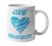 CHEMAGLIETTE! Tazza Stampata Divertente Idea Regalo Mug Tifosi Laziali Con Stampa Cuore Biancoceleste