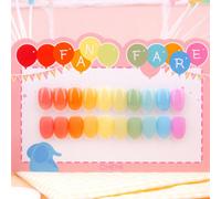 CHEMI Fanfare Sciroppo Gel Polish Sheer Bright Pastel Nail Color K-Beauty