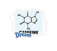 Chemical Caffeina Sostanza molecolare Adesivi Citazione Sogno Decalcomanie in Vinile