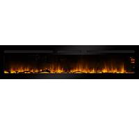 CHEMIN'ARTE Camino elettrico da incasso Elysee 5XL - 182 x 16 x 45 cm - Effetto fiamma a LED - Caminetto elettrico con timer, termostato regolabile, telecomando