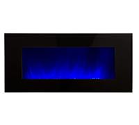 CHEMIN'ARTE Camino elettrico da parete Volcano XXL WiFi - Effetto fiamma a LED - 122x16x52cm