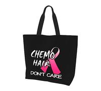 Chemio Hair Dont Care Borsa da spesa riutilizzabile in tela leggera da donna Nera