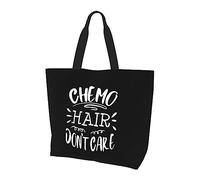 Chemio Hair Don't Care Borsa per la spesa riutilizzabile in tela leggera da donna Nera