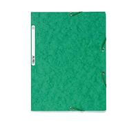Cartella con Elastico 24x32 cm VERDE Cartoncino Lustre' 425 gr (25 Pz)