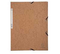 Chemise 3 rabats a elastiques carte lustree 400g/m2 nature future - a4