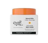 Chemist at Play Exfoliating Body Scrub For Removing Tan & Dead Skin Cells | Rough & Bumpy Skin, Tanned & Pigmented Skin | For Smooth, Soft & Bright Skin | Natural AHAs | Coffee | For Men & Women | 75g