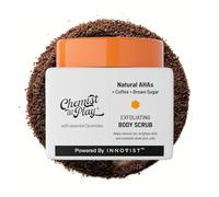 Chemist at Play Exfoliating Body Scrub For Removing Tan & Dead Skin Cells | Rough & Bumpy Skin, Tanned & Pigmented Skin | For Smooth, Soft & Bright Skin | Natural AHAs | Coffee | For Men & Women | 75g