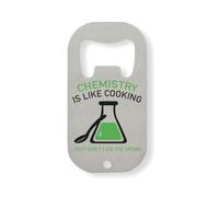 Chemistry Is Like Cooking Just Don't Lick The Spoon - Apribottiglie in acciaio INOX, colore: argento