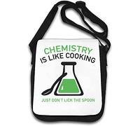 Chemistry is Like Cooking Just Don't Lick The Spoon Borsa a tracolla bianca