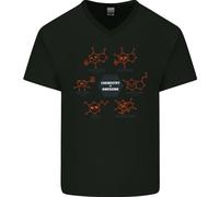 Chemistry Is Stupenda Alcol Cioccolato Love Uomo Scollo A V Cotone T-Shirt