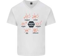 Chemistry Is Stupenda Alcol Cioccolato Love Uomo Scollo A V Cotone T-Shirt