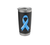 Chemo combattente blu chiaro del nastro di consapevolezza del cancro della prostata Bicchiere termico in acciaio inox doppia parete