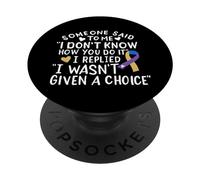 Chemo del nastro viola giallo blu della coscienza del cancro della vescica PopSockets PopGrip Adesivo