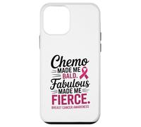 Chemo Made Me Bald Fabulous Made Me Fierce Breast Cancer Custodia per iPhone 12 mini