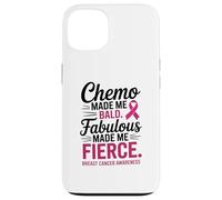 Chemo Made Me Bald Fabulous Made Me Fierce Breast Cancer Custodia per iPhone 13