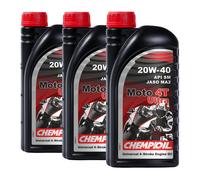 CHEMPIOIL Ch Moto 4T Ultra Olio Moto, Api Sm Jaso MA2, 3x1 Litro