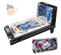 CHEMYO Flipper elettronico da Tavolo Gioco di Flipper da Tavolo Portatile con luci e Suoni del tabellone segnapunti Digitale a LED per Bambini e Adulti, 42X24,5X27 cm